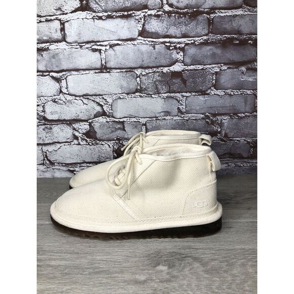 UGG Neumel Natural White Ankle Lace Up Chukka Boots Men’s Sz 7M US/40EU 1117613 - Picture 1 of 16